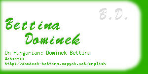 bettina dominek business card